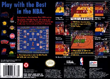 Bulls vs Blazers and the NBA Playoffs (USA) (Rev 1) box cover back